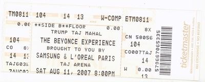 BeyonceTickets_'s tweet photo. #mrscarter THE #BEYONCE EXPERIENCE 8/11/07 Atlantic City NJ Trump Taj Mahal Concert Ticket! https://t.co/Q6ZPLtFmPm #BeyDay #rt https://t.co/XVbhmYnN4B