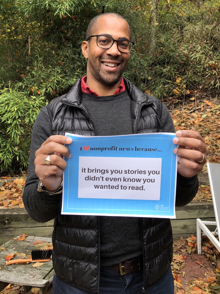 OrbTweet's tweet photo. “I ❤️ nonprofit news because it brings you stories you didn’t even know you wanted to read.” - @olufemiterry
Why do YOU love nonprofit news?
#OrbMedia #1World1Story #NewsMatch17 #GivingNewsDay #NewsMatch https://t.co/8lmP1CVaCT