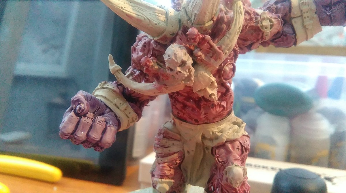 DiceThief's tweet photo. WIP on my Cadwallon Flesh Golom. 
Should be a fun paint. https://t.co/I08ePh4Ldo