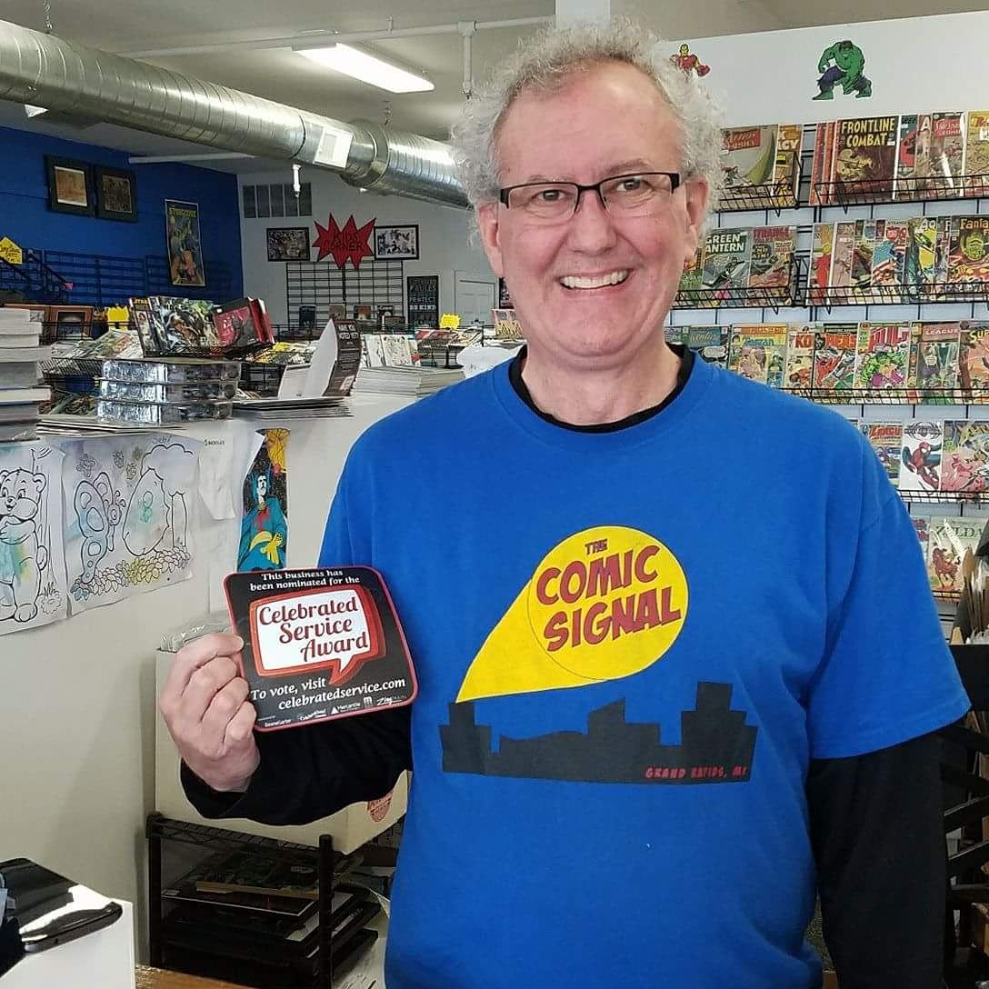 We are only 2 years old! So we need your help to win the Celebrated Service Award. We are not a chain or a big business, we are very small, which means this award and the advertising prize would mean the world to us. Text "comic" to 763.333.2323 or visit celebratedservice.com