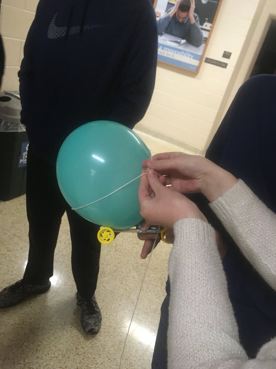 CHSRedwolfSTEM's tweet photo. This car race will blow you away🎈🚘 #BalloonCars #LetsGetReadyToRumble #KACHOW ⚡️ #CPPhysics  @CHS_LeadsTheWay https://t.co/vAqd66003X
