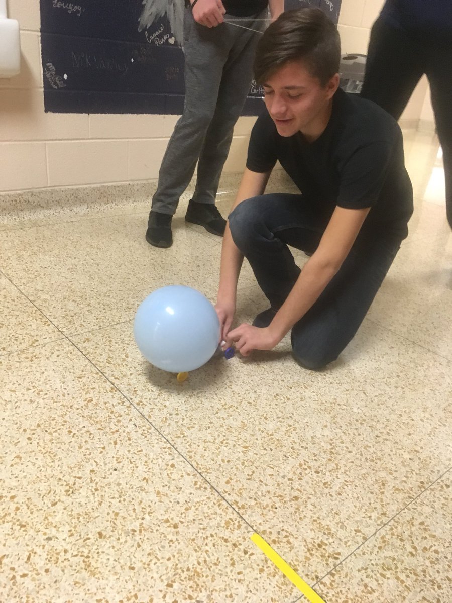 CHSRedwolfSTEM's tweet photo. This car race will blow you away🎈🚘 #BalloonCars #LetsGetReadyToRumble #KACHOW ⚡️ #CPPhysics  @CHS_LeadsTheWay https://t.co/vAqd66003X