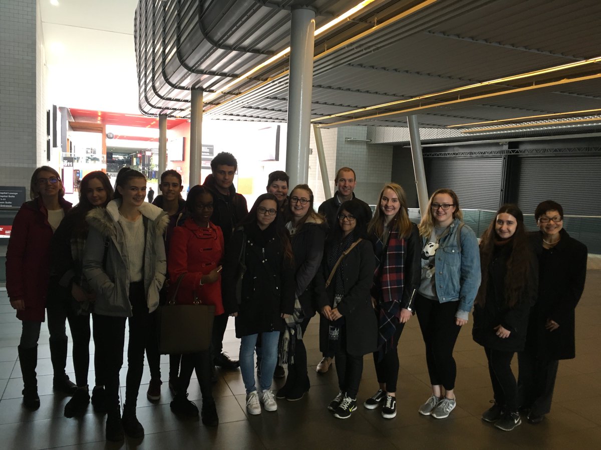 AdriSandor's tweet photo. A great visit to @ExCeLLondon today with our L4 students. Thank you Tom Edwards for the interesting tour and talk. @TourismTHEM @EventMgtTHEM https://t.co/HuGeyIfgdK