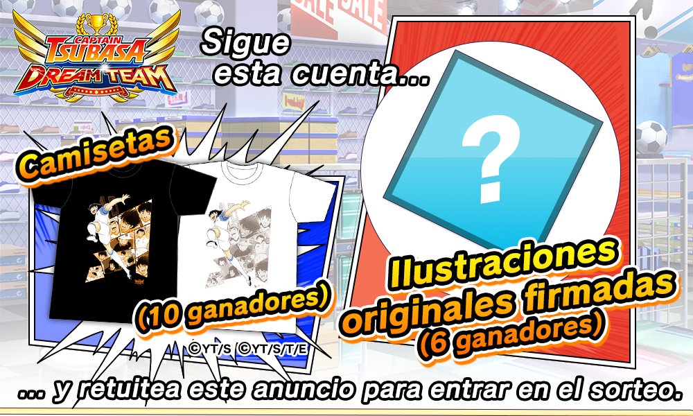 tsubasaDT_es's tweet photo. ¡Retuitea este mensaje y podrás ganar una camiseta o una ilustración original de Yoichi Takahashi, autor de "Capitán Tsubasa"! https://t.co/S4rxrP9tRD