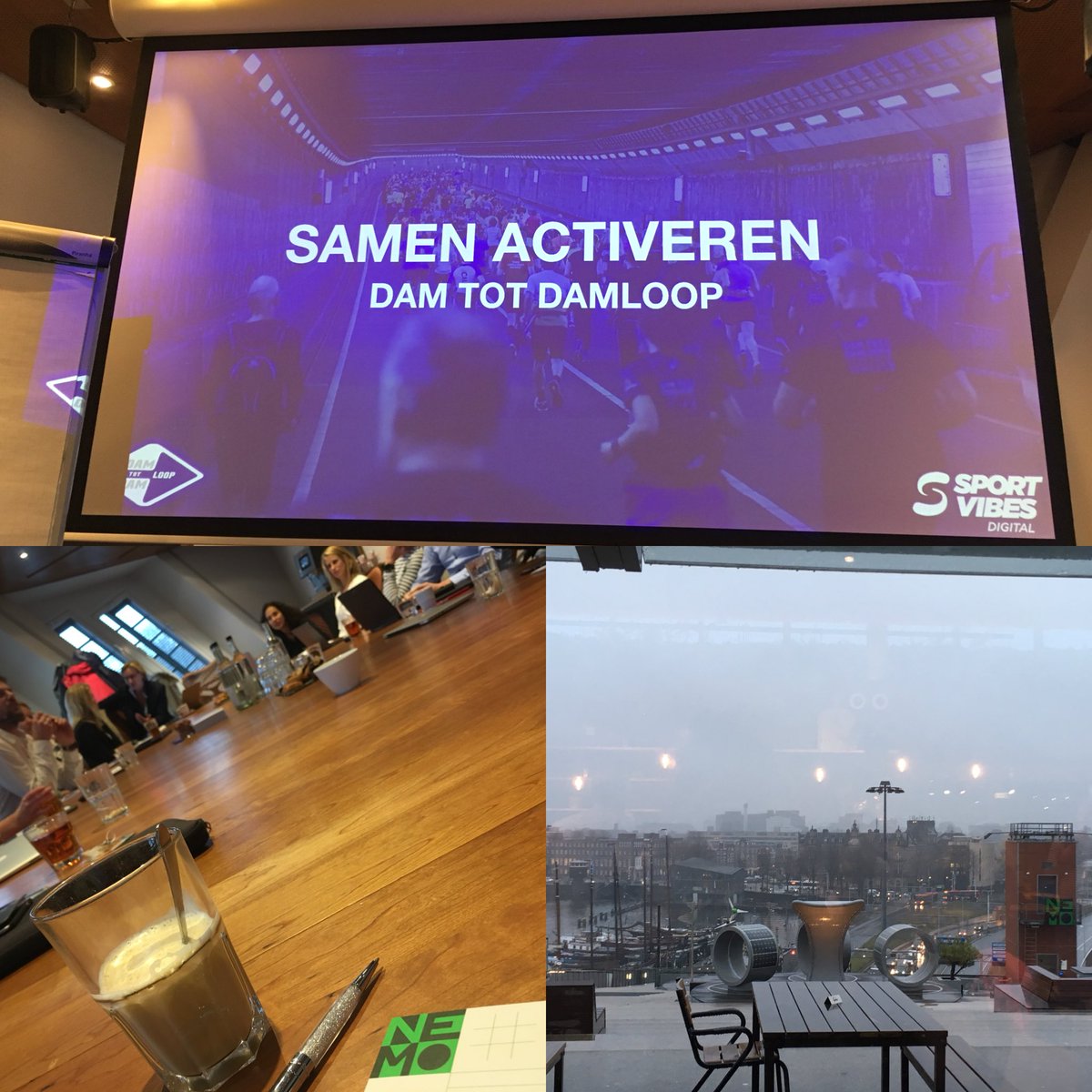 LoesHaver's tweet photo. Goede brainstorm @NEMOamsterdam met Le Champion. Doelen stellen voor volgend jaar met Leefvitaal @ABNAMRO #damtotdam2018  #bedrijfssport #vitalemedewerkers https://t.co/ZbHFFeb21l