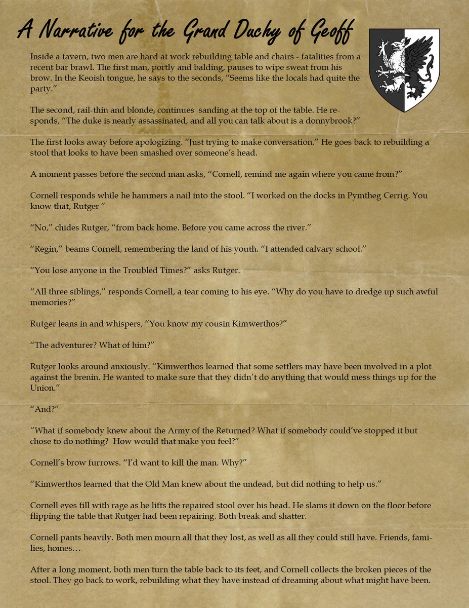 GreyHawkReborn's tweet photo. Our latest #narrative, a followup to #TridentCon for the Grand Duchy of Geoff

#dnd #dnd5e #dungeonsanddragons https://t.co/eyrXSiUVo0
