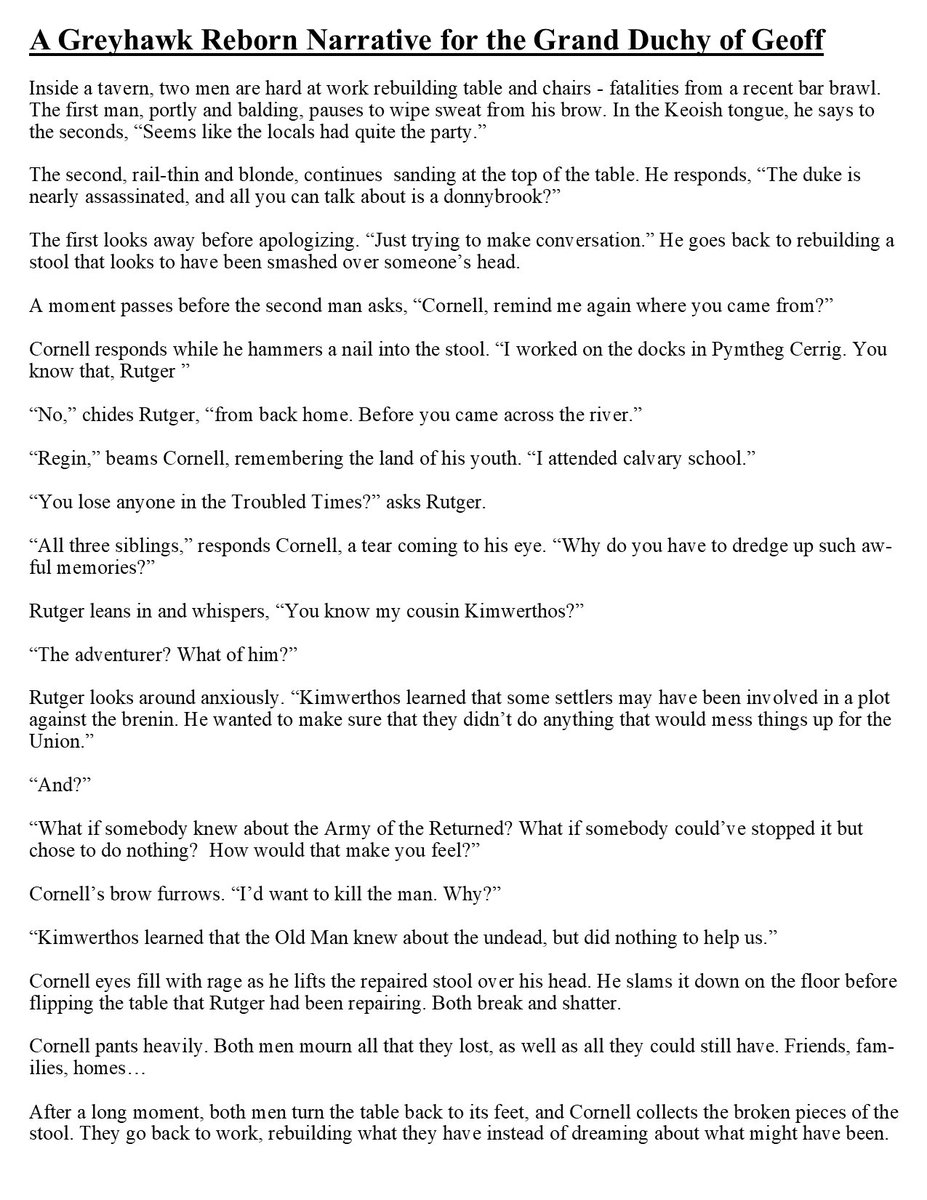 GreyHawkReborn's tweet photo. Our latest #narrative, a followup to #TridentCon for the Grand Duchy of Geoff

#dnd #dnd5e #dungeonsanddragons https://t.co/eyrXSiUVo0
