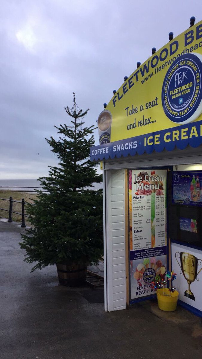 fleetwoodbeach's tweet photo. "It's beginning to look a lot like Christmas" here at #FBK...

Not only does our beautiful (and huge) Christmas tree 🎄 now have lights installed but we're very happy to let you all know that we're now serving hot mince pies with 2 generous scoops of our delicious ice cream. https://t.co/cAJxHaswlB