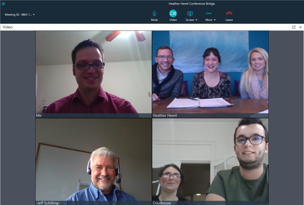 SerenaVMUS's tweet photo. Having a video conference in 4 different time zone. It's amazing how easy it is to work remotely thanks to technology !! https://t.co/04HTTuEtsl