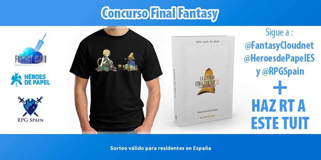 FantasyCloudnet's tweet photo. Nuevo y espectacular sorteo de #FinalFantasyIX junto @HeroesdePapelES y @RpgSpain!!! Haz RT y participa!!! https://t.co/iWqS48zMWK