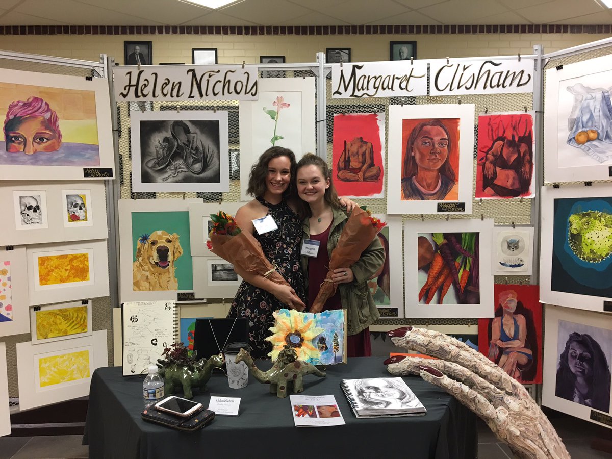 uhs_nahs's tweet photo. We are so proud of our Senior NAHS members Margaret Clisham and Helen Nichols, as they were chosen to be the featured artists at the UHS Art Gala! #UHSMindset #catchthespirit #uhsnahs https://t.co/gr2ZRH6V9S