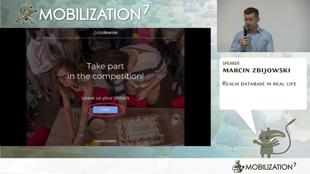 mobilizationpl's tweet photo. @zbiju talk #mobilization2017 about @realm database in real life is available on @juglodz #youtube channel - https://t.co/eoeMjZglPu https://t.co/6i8JcYpLhS