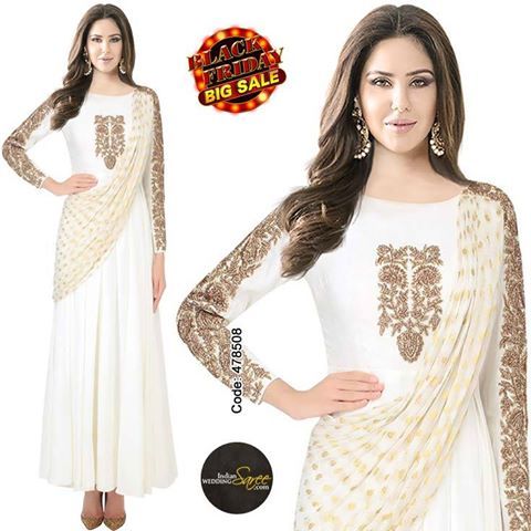 SareesIndia's tweet photo. The angelic white! #BlackFridaySale #CyberMonday2017
Use Promocode: BLACKFRIDAY17 for #exclusive #discounts
.
.
.
.
.
#IndianWeddingSaree #Designer #gown #reverseombre #ombre #designergown #BuyOnline #party #christmasshopping #christmas #festival #WeddingSeason #Pink https://t.co/SgA6ix4az2