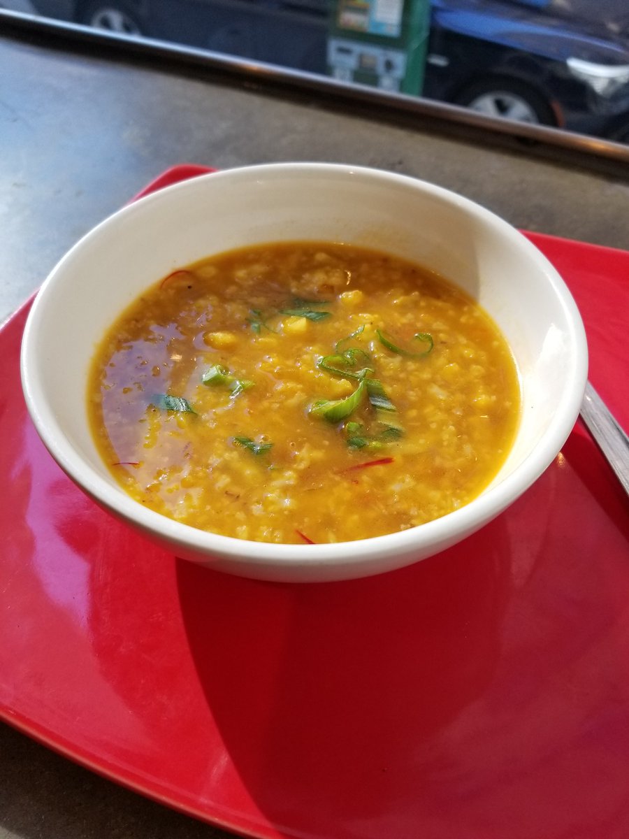 vedgerestaurant's tweet photo. SOUP!!  Starts today @WizKidFood ....  a little trip to provence here with saffron &amp; cauliflower https://t.co/CEZRDzJCIT