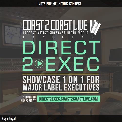 NavarreteGroup's tweet photo. Just voted for @KeyzRoyal to perform for $50K Prize at #Direct 2 Exec NYC 1/14/18 - Atlantic Records! http://c2c.f https://t.co/2cXRrB8dCa