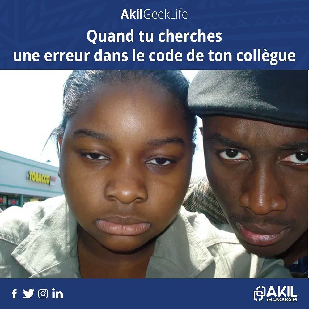 akiltechnologie's tweet image. Qui se reconnaît ? 
Tag un dev qui fait ça souvent. 

#AkilGeekLife
#AkilDev #AkilTech #CivTech #AfricanTech #AkilGeek #Geek #Scrum