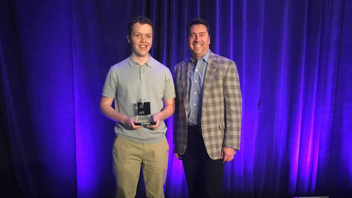 APTRocketBuild's tweet image. And the winner of #APTRocketBuild 2017 is George Christian with his Geojob app. Here he is receiving his award from Andy Youniss, CEO of @Rocket Sofware. Congratulations,  @HCHE_christian !