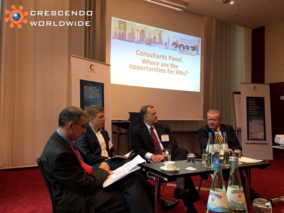CrescendoWorld's tweet photo. #FDI #International - The panel of speakers addressing the gathering on the opportunities for #IPAs #CONWAY #FDIMINEFIELD #GROWORLDWIDE https://t.co/YJvxzZgKFI