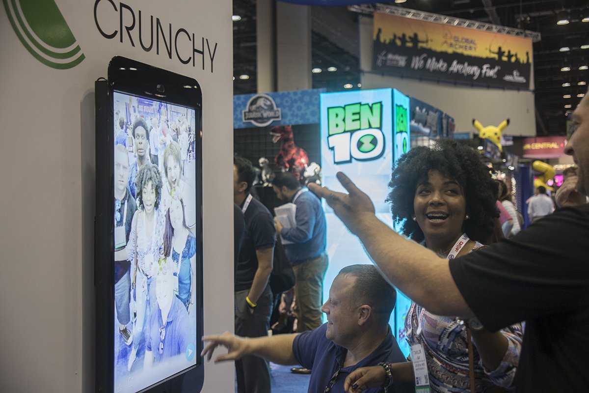 CrunchyTek's tweet image. Sorting through our #IAAPA17 photos and remembering the good times.  Thanks to everyone that stopped by our booth, said Hi to Kahleesi, and saw @PadzillaTech &amp;amp; #UnrealBowling!