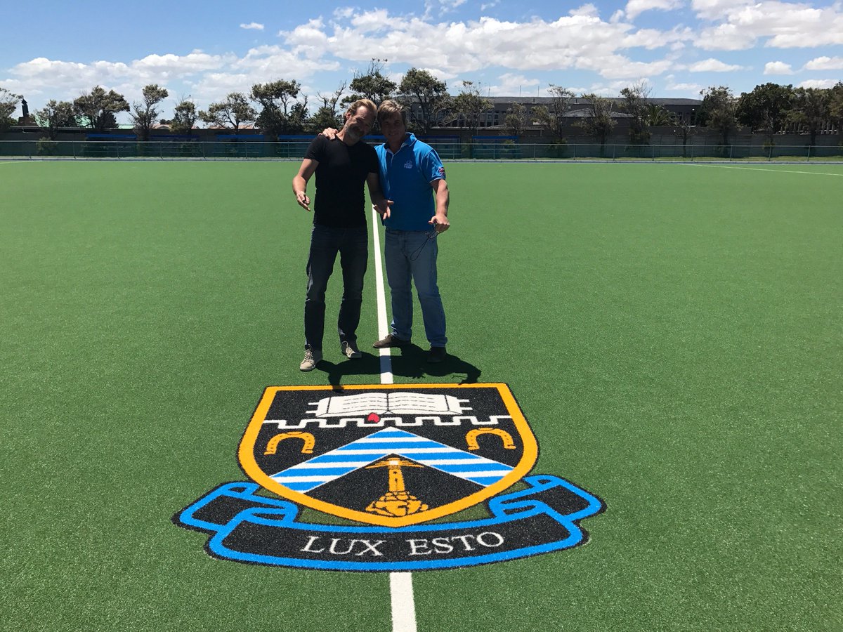 signgrass's tweet photo. #Signgrass synthetic grass #logo for Milnerton High School Cape Town, South Africa - project by @rhinoturf https://t.co/4fyhVjy9E5