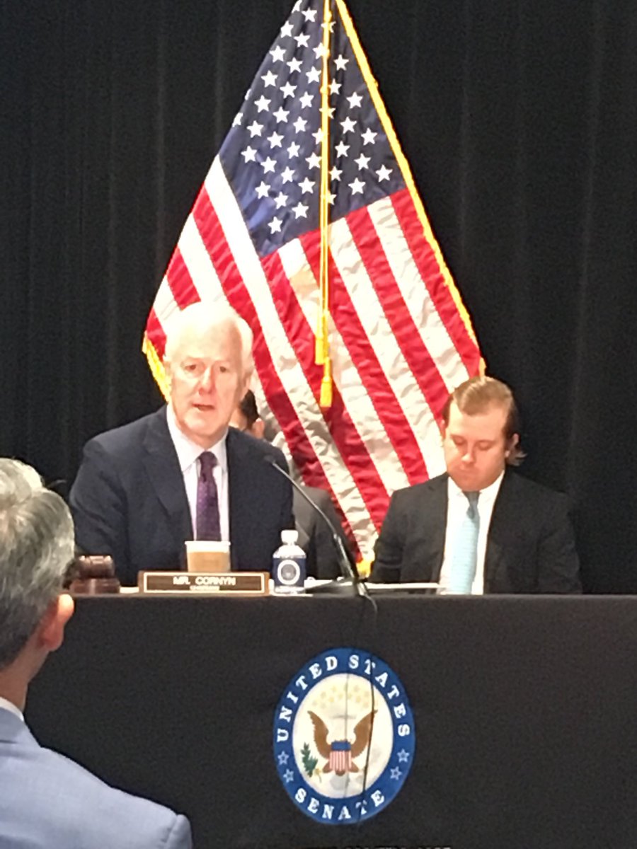Sen. John Cornyn is in San Antonio today, chairing the NAFTA hearing 🇨🇦🇺🇸🇲🇽 #NAFTA #freetrade