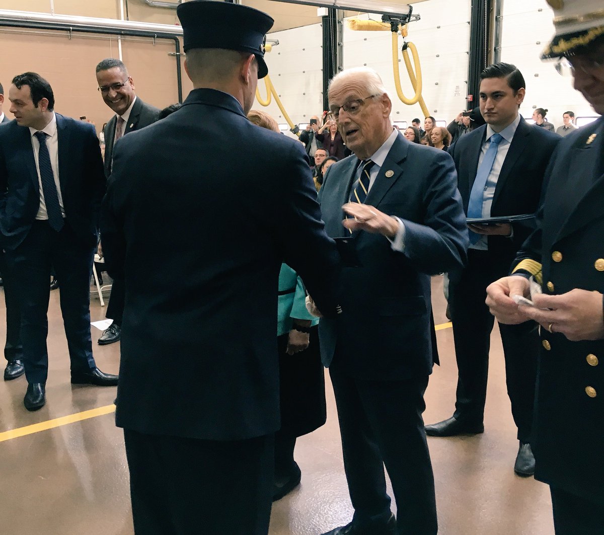 BillPascrell's tweet photo. Congratulating new graduates of the @PatersonFire Academy. Letting them know how important their work is and that I'll have their backs. https://t.co/kSoMZZTHY1