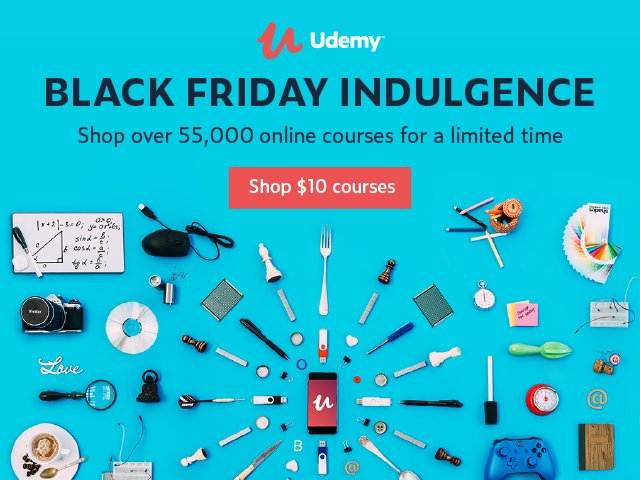 UltimateBeautyG's tweet photo. Indulge in @udemy's entire course catalog for only $10 until November 28  https://t.co/Fh6j1csK3l #BlackFriday #learning https://t.co/JqA29aIux0
