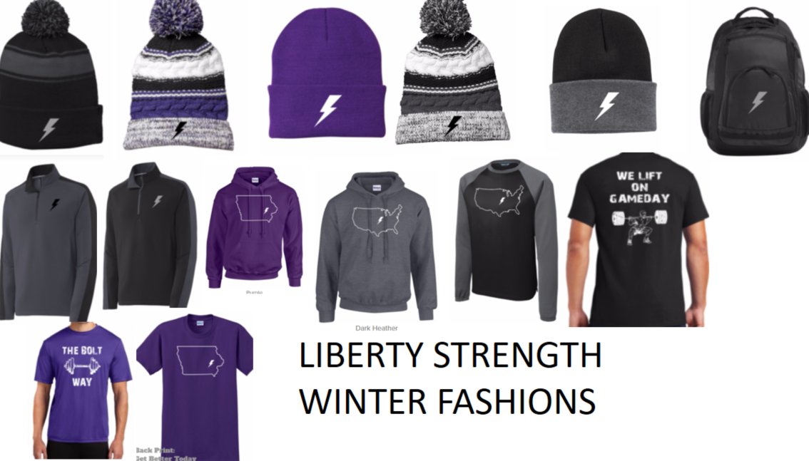 NLBoltsFootball's tweet photo. Liberty Strength Fall Fashion Line up!   Store Closes Dec. 1st.  Orders will be back in time for the Holidays!  https://t.co/CGyLRxeZ5B
 #L2L  #YOURGONNALIKETHEWAYYOULOOK https://t.co/n5LkE4kl3K