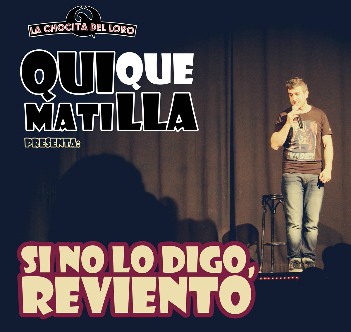 quiquematilla's tweet photo. Sorteo 2 ENTRADAS DOBLES para verme el jueves a las 21:30 en la @chocitadelloro de Gran Vía.

¡RT y suerte!

El miércoles a las 19h digo los ganadores. https://t.co/owyhwx4Ano