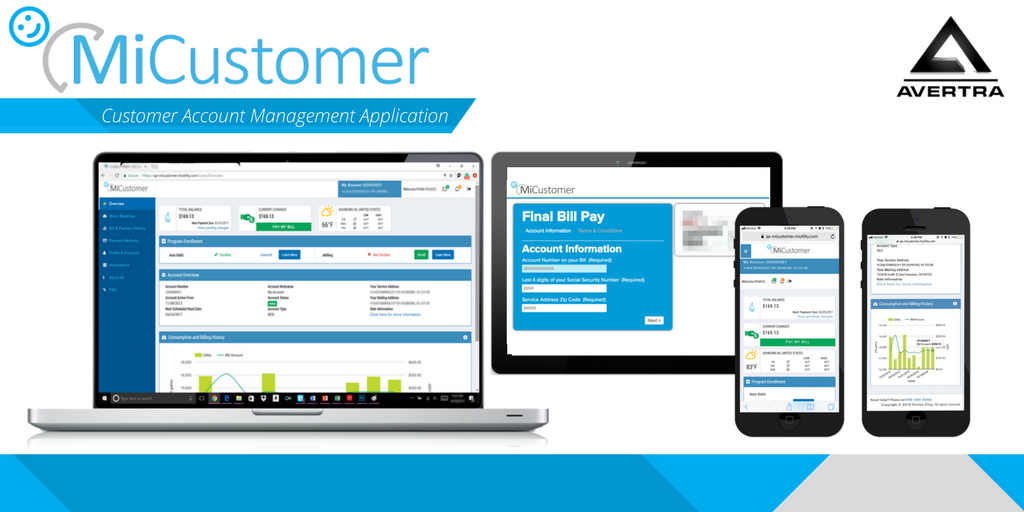 AvertraCorp's tweet photo. With our state of the art #customer account #management application provide your consumers with full insight into their consumption usage and access their account 24/7 anytime, anywhere, on any device-- exactly what they want #HappyCustomersHappyLife #MiUtilityMonday https://t.co/rs17m4Xo8s