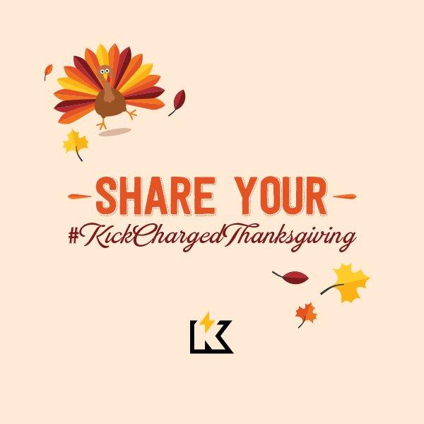 kickcharge's tweet photo. Spill the beans on your most nontraditional #Thanksgiving tradition for your chance to win a $50 Amazon eGift Card. Hurry—the #KickChargedThanksgiving Contest ends Wednesday, Nov. 22, at noon EST. Click this link to see how you can win: https://t.co/vg61lJHztv https://t.co/3COBtV5CuL