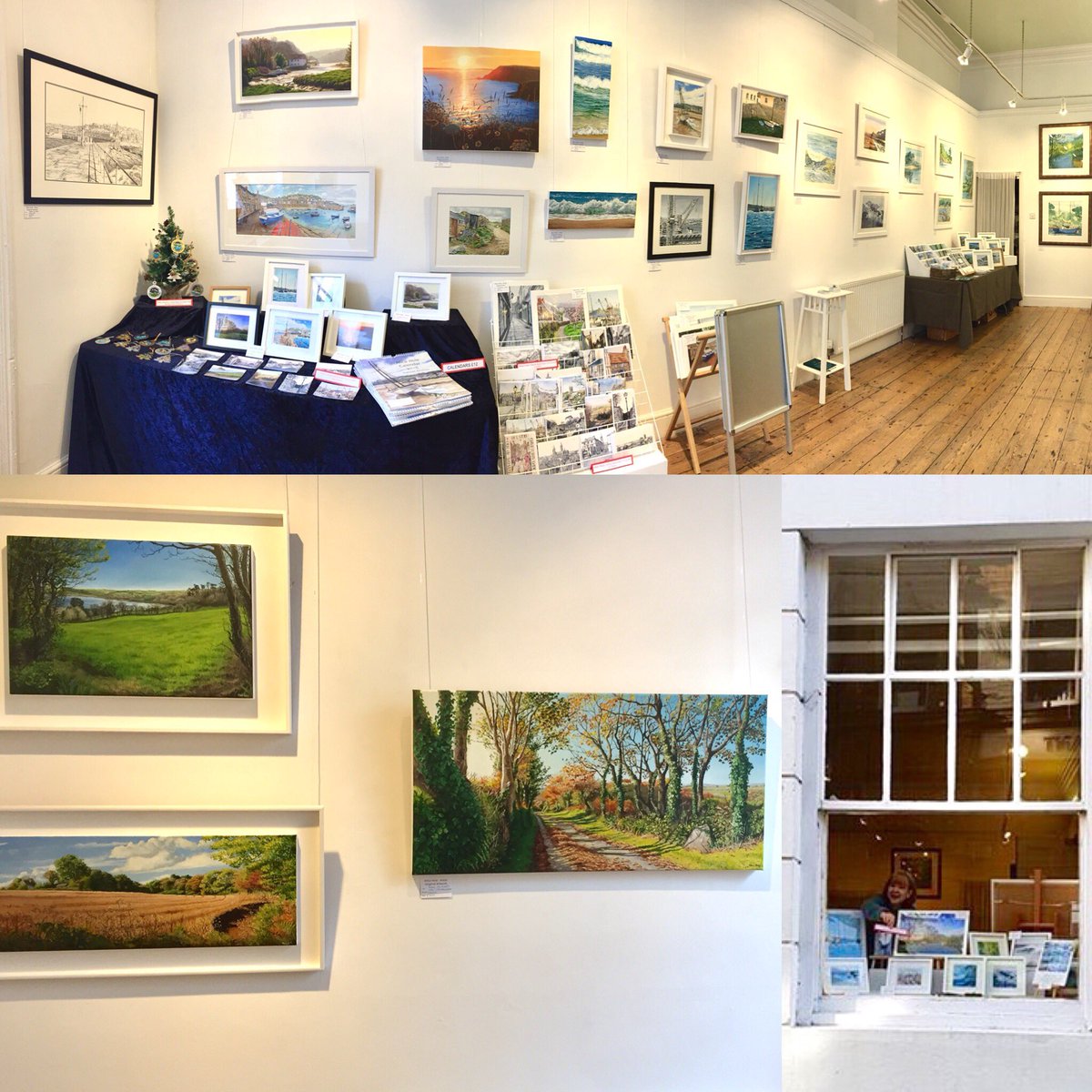 AliceHole's tweet photo. We’re all set up and raring to go for the exhibition starting Tues 10-5 in The Spring Gallery @PolyFalmouth with @penponds 😊 Private View is Tuesday 7-9:30pm. Come one come all! 😄
#art #artexhibition #springgallery #falmouth #falmouthpoly #cornwall #alicehole #sophiepenstone https://t.co/HOfrIiqaOM