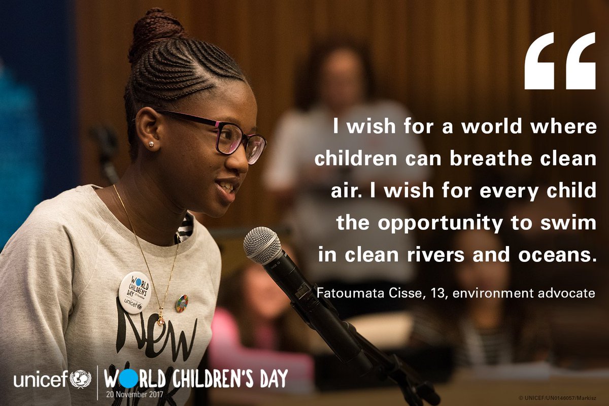 UNICEF's tweet photo. At just 13, Fatoumata is an environmental activist.
She’s made it her life-mission to spread the word on ways we can protect our 🌎.
#WorldChildrensDay #KidsTakeover https://t.co/LBRBKJFGiU
