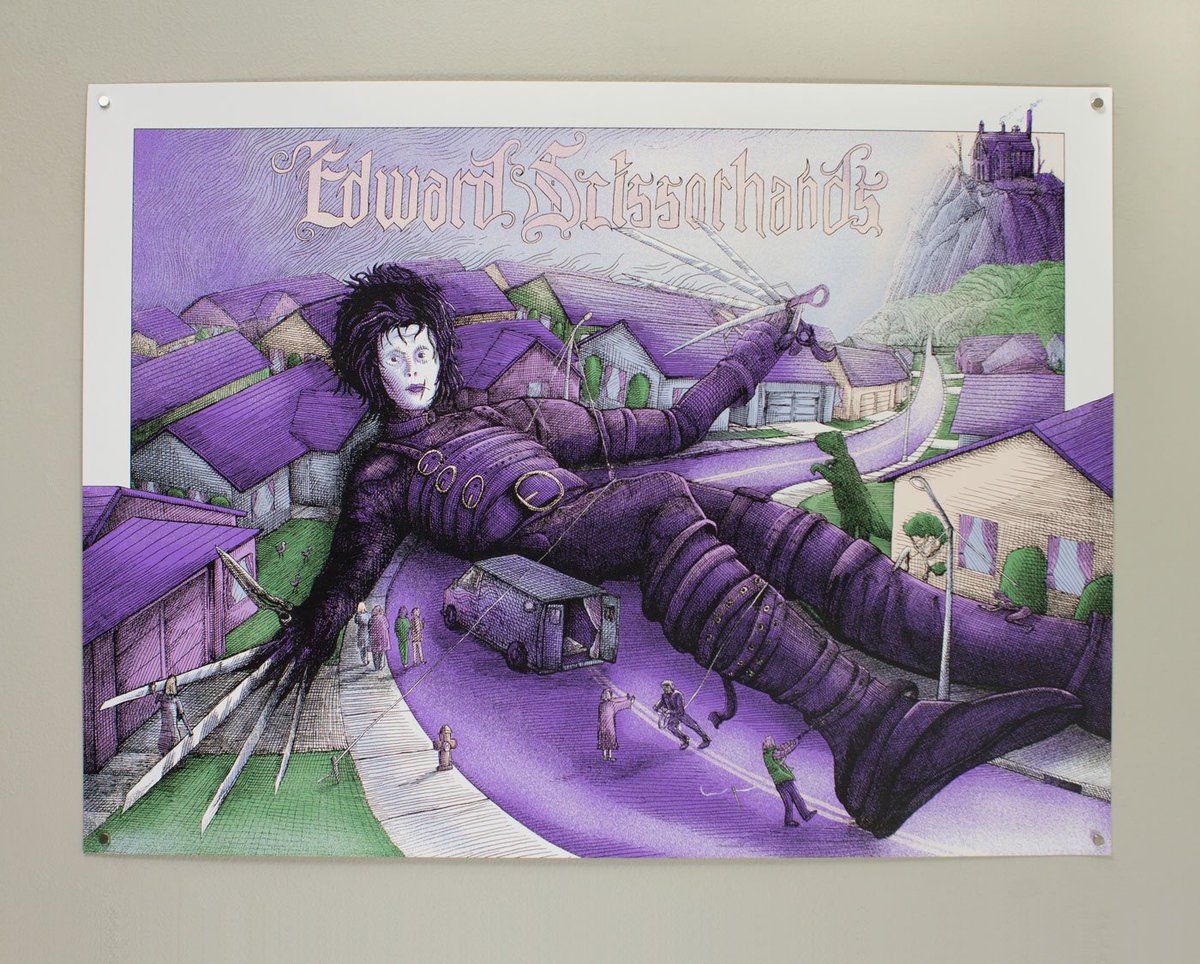 vgkids's tweet photo. Here's @ShaneLewisArt's new Edward Scissorhands poster we printed. Grab one here at @Galleries1988: https://t.co/1wyVKs8XCd
• 24"x18"
• 6 colors
• @FrenchPaperCo 100# Cover Pop-Tone Sweet Tooth
#EdwardScissorhands #TimBurton #Gallery1988 #ShaneLewis #vgkids https://t.co/9N2KAvlH5C