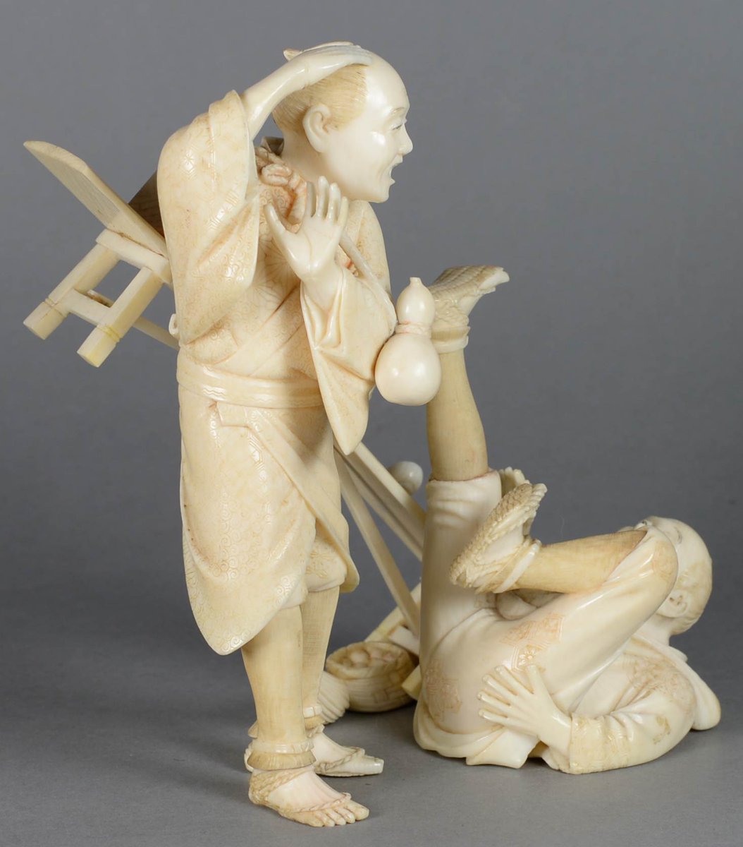 SteveSlyJapArt's tweet photo. Latest arrival at Steve Sly Japanese art - https://t.co/uXWg7nO4Pz -
#Meijiperiod #Meiji #Ivory #Okimono #Japaneseworksofart #Steveslyjapaneseart #Drunkmen #Drinking #Drunk #antiques #Japaneseantique #Japan #Stevesly https://t.co/UhOMqPI4QA