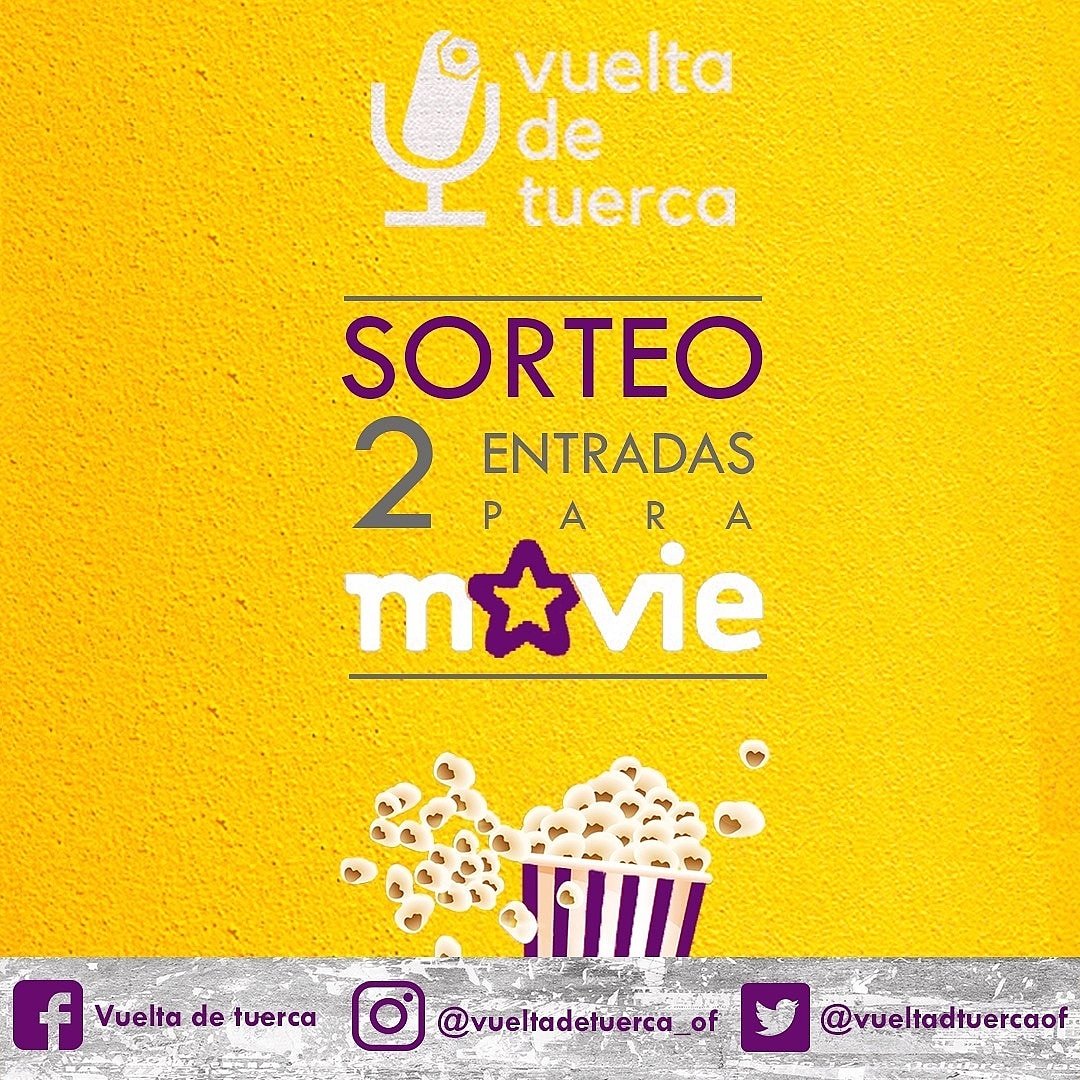 vueltadtuercaof's tweet photo. Este viernes 24/11 es nuestro último programa y nos despedimos con varios sorteos. 

Uno de ellos son dos entradas para MOVIE 

1. Seguinos 
2. Dale RT a esta publicación

Participá hasta el jueves 23/11 a las 21:00. 

#VueltaDeTuerca https://t.co/YRUZxGAbe2