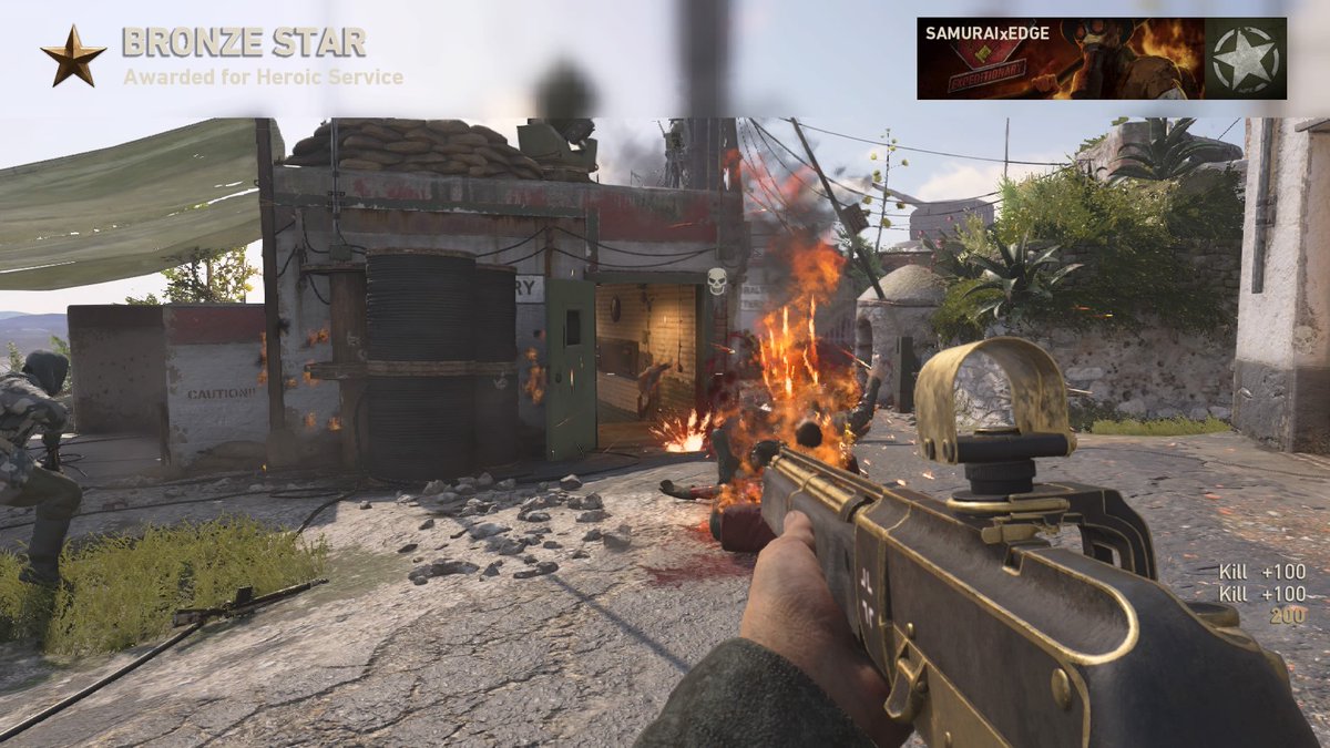 TheSGReaper's tweet photo. #Cod #CallofDuty #CallofDutyWW2 First Match With The ENIGMA &amp; Already A Bronze Star Award #PS4share https://t.co/G2ofrNybIp