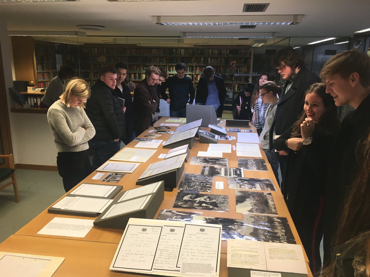 ChuArchives's tweet photo. A great return visit from @KingsCollegeLon "Britain's Thatcher" students #archivesvisit #explorearchives https://t.co/PtAfSKQG1v