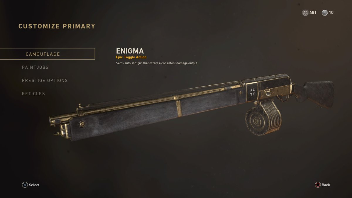 TheSGReaper's tweet photo. #CallofDuty #CallofDutyWW2 #Cod This Is What Ive Been Working For. The ENIGMA! The Rapid Fire Is Epic #PS4share https://t.co/LouXaaJUxb