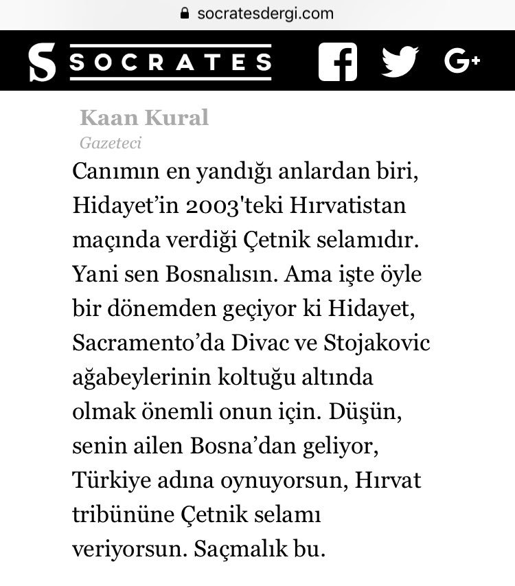 Sacramento Kings’te Sırp abilerinin himayesindeyken Çetnik selamı veren Hidayet, sarayın himayesine girince boşnaklığını hatırlamış. Unutmadık.