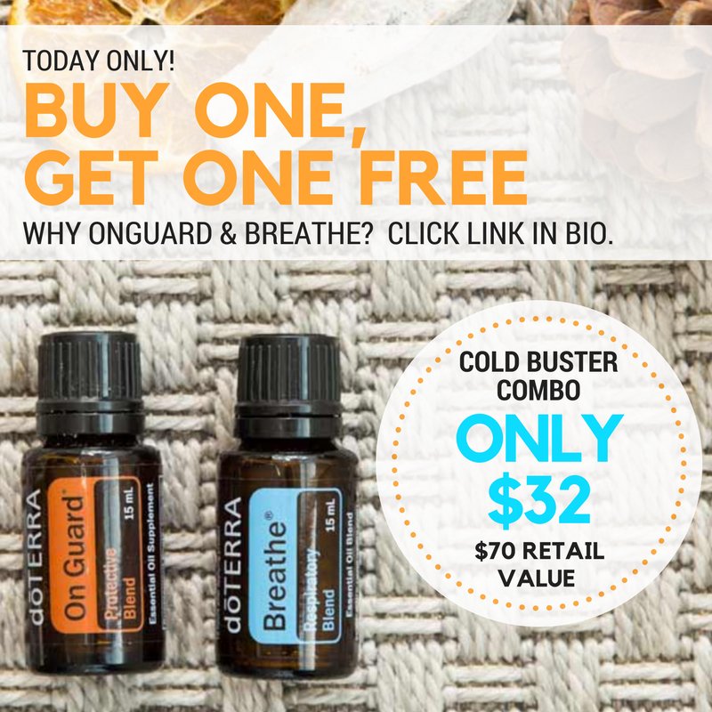 Oils4AllThings's tweet photo. Starting off BOGO week with a BANG! Two MUST-HAVES for cold and flu season - Buy one OnGuard, get a Breathe for free! Retail value is $70 - get it for JUST $32! Today only. Contact us TODAY to purchase! #essentialoils #freeoils https://t.co/VbxOTNCSqU