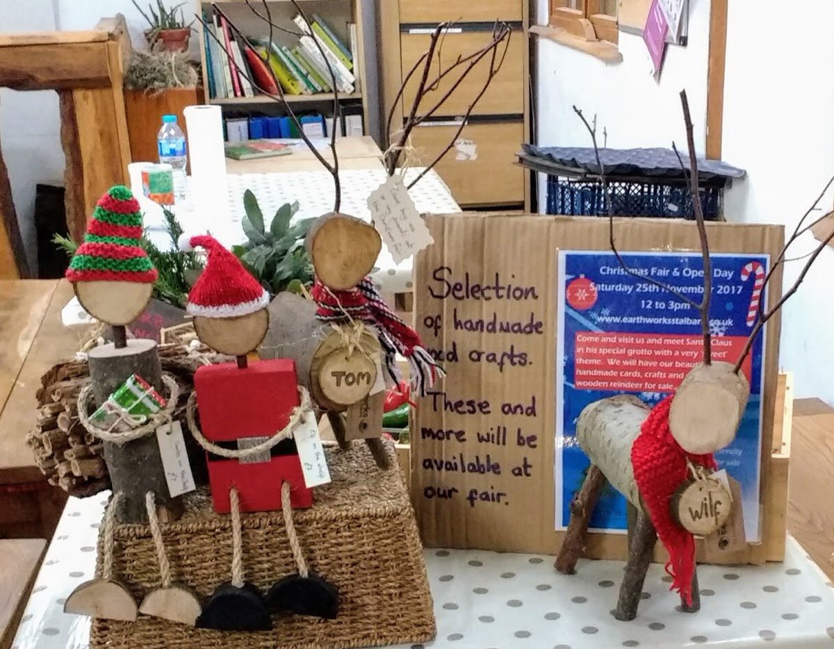 Earthworks_'s tweet photo. We are counting the days to Saturday. Please come and join. Original, handmade Xmas crafts. Santa in residence and lots more... #charity #gifts #mincepies https://t.co/3WNPXV0TGo