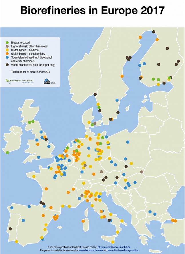 Agrimax_EU's tweet photo. To make European bio-based activities more visible, @biconsortium &amp; @novaInstitut have developed a poster that maps commercial biorefineries in Europe. https://t.co/eDEh8vKkcT #biomass  #feedstock #Agrimax are building 2 #biorefineries in Spain &amp; Italy as part of our project. https://t.co/cXNfkGZBUG