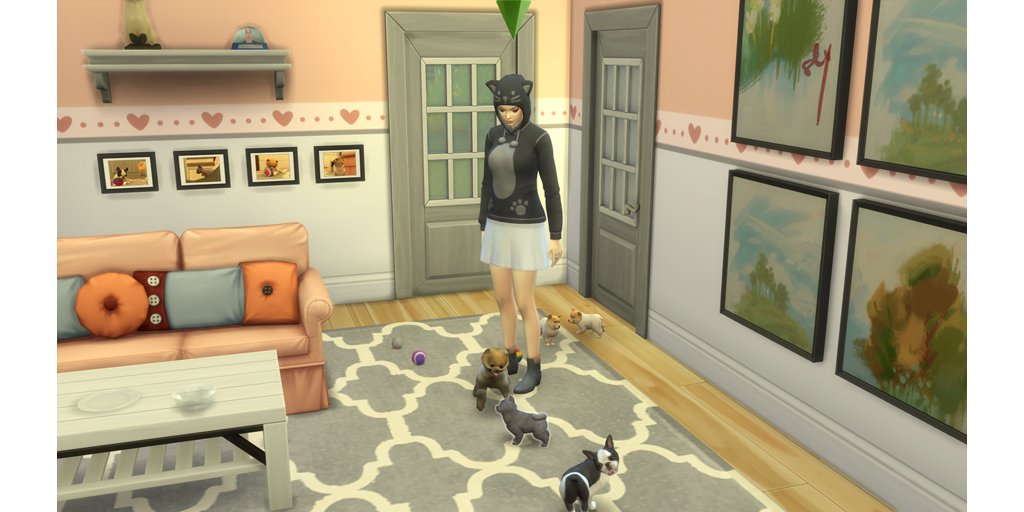 Tamsu81's tweet photo. The house is full of pets lol #TheSims4! #ts4 #ts4pets #sims4 https://t.co/AAsTgks6jK