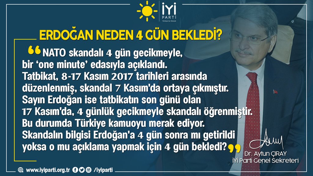 TCAytunCiray's tweet photo. NATO skandalı niye dört gün gecikme ile açıklandı? https://t.co/hgJbto4PtO