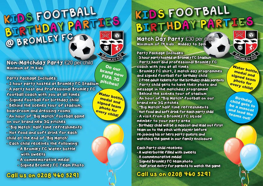 PARENTS: Don't forget we host football themed #kids parties in conjunction with <a href="/PlayzoneBromley/">PlayZone Bromley</a> #BeckBromFL  🎉🎈RT