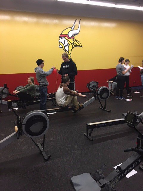 LakeheadUKIN's tweet photo. Photos from @HammarskjoldHS Intro to Kin Course
Calculating lung capacity - at rest and after 3 min activity using balloons and strings with erg for activity
#ThisIsKin #WeRKin #ONKinesiology #AKinCanHelp #PhysicalActivity #kinesiology #exercise #kinweek @CdnKinesiology https://t.co/x4IhrfJFyC