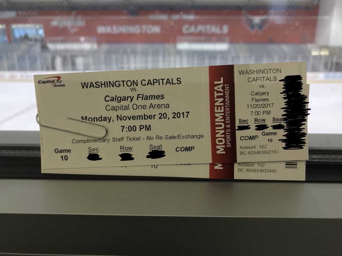 Capitals's tweet photo. RT for a chance to win a pair of tix 🎟 to tonight’s #CapsFlames game! #ALLCAPS https://t.co/4kGccUXwKJ