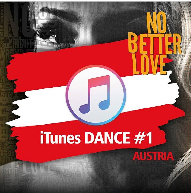 Hellooo Austria 🇦🇹️ Thanks for making us #1 on Apple Music iTunes top dance tracks. Wir sind glücklich! ♥️ #nobetterlove