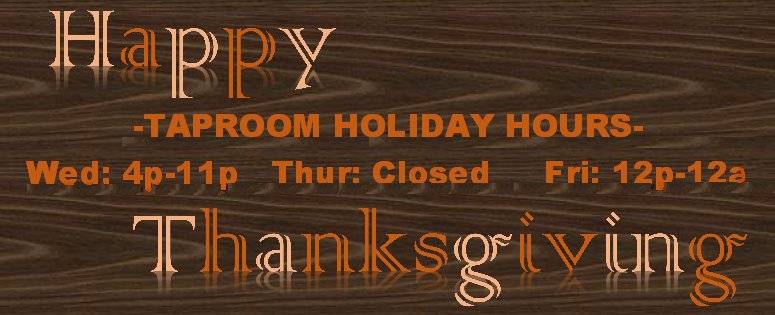 MythsLegendBeer's tweet photo. Taproom Hours adjusted for Wed, Thur, &amp; Fri of Thanksgiving week. https://t.co/n5wUz2QPtG